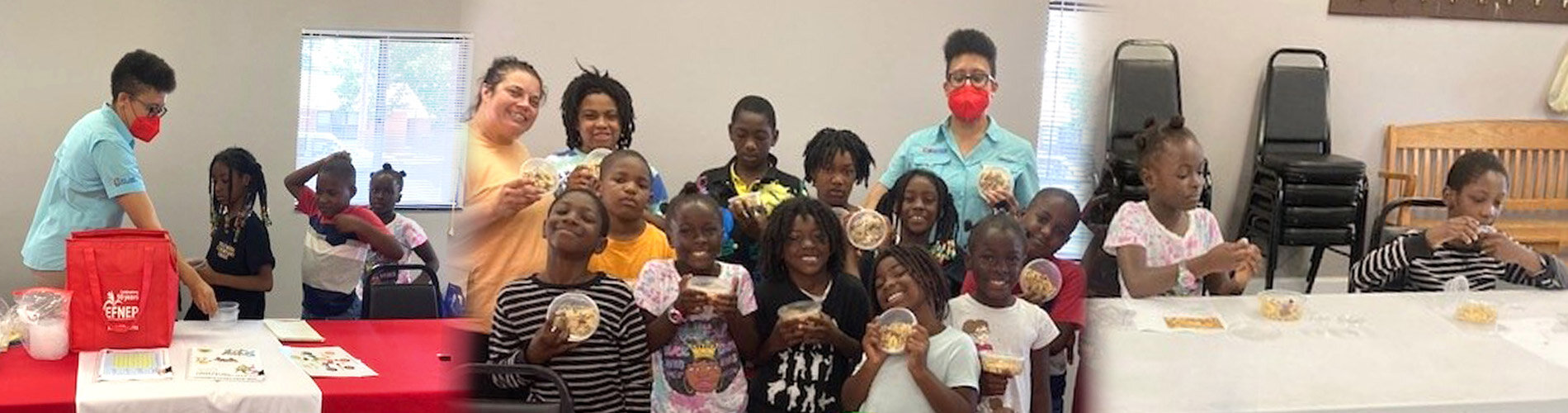 A collage of different children's activities. 